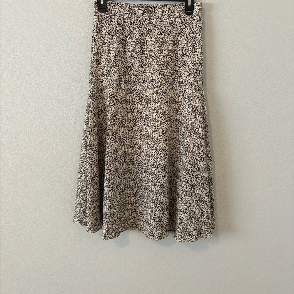 Lush Floral Black and White Women's Skirt - Picture 1 of 3